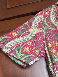 Vibrant Floral Print Button-Up Shirt
