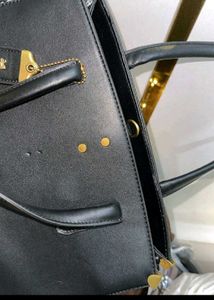 Coach Black Textured Tote Bag