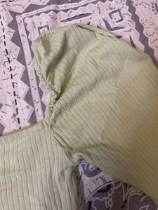 Green Ribbed Top