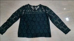 Green Colour Tokyo Talkies Full Sleeves Top