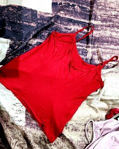Red Hot 🔥 Spaghetti Top For Summer And Beaches