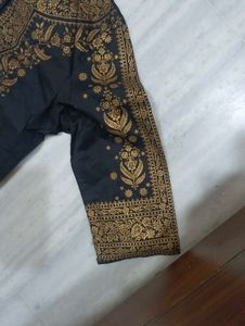 Elegant Black Kurta with Gold Embroidery