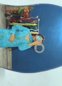 Beautiful Blue Kurta trouser chiffon dupatta