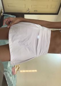 Women's White Pleated Skort