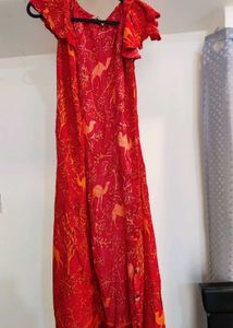 Red Bohemian Maxi Dress