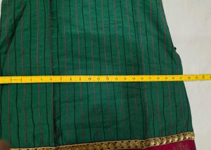 Elegant Green Kurta Set with Maroon Pants