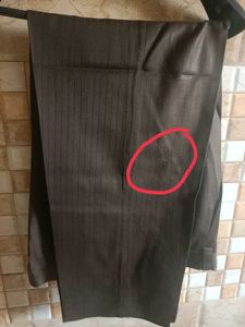 Striped Suit (coat&amp; Pent) Blazer, Dark Brown Color