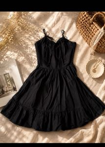 black midi dress