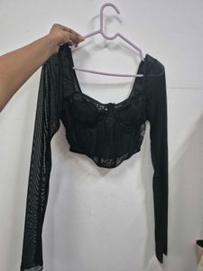 Sweetheart lace corset top
