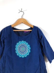 Navy Blue &amp; Green Ethnic Set(Girl’s)