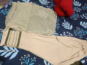 Olive Green Embroidered Kurta Set