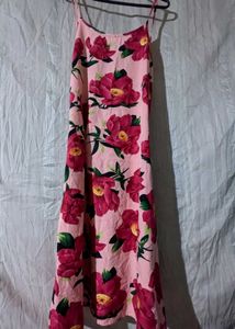 Pink Floral Slip Dress
