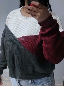 Color Block Knit Sweater