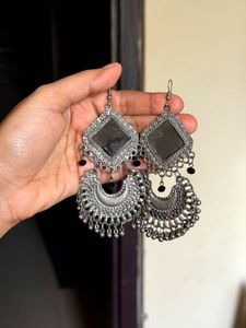 Boho Ethnic Earrings with Mirror