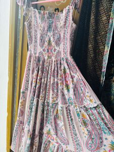 Boho Paisley Print Tiered Maxi Dress