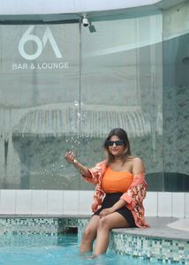 Stylish Orange transparent shirt