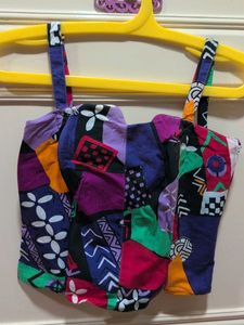 Unique Patchwork Corset Top