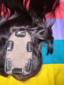 Back comb topper 3*5  base Natural black