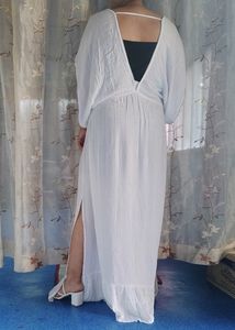 White Backless Long Dress