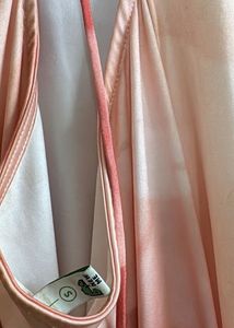 Light Pink Backless Floral Maxi Dress