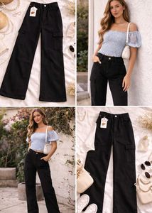 Black Cargo Jeans
