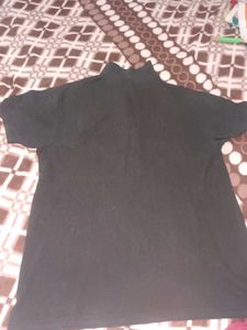 Black High Neck Tee