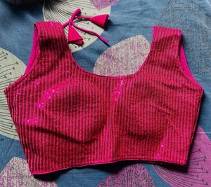 Pink Sequin Blouse