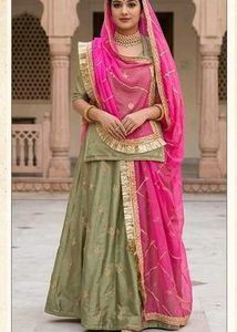 Green Rajputi Poshak