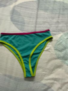 Teal Bikini Set with Pink &amp; Lime Trim