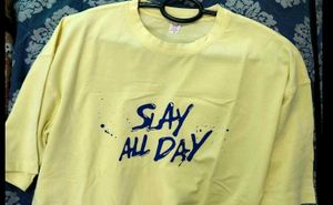 fresh branded oversized tshirt Yellow