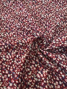 Floral Print Burgundy Mini Dress