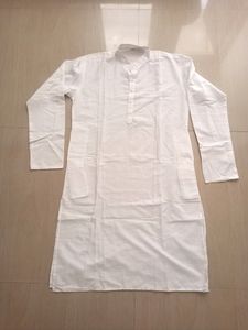 White Pure Cotton Kurta M Size