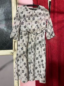 Flowy Floral Print Midi Dress