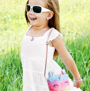 Pastel Unicorn Plush Crossbody Bag