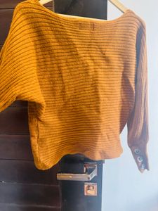 Stylish Brown Knit Sweater