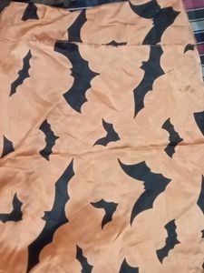 Orange Bat Print Dupatta
