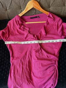 Beautiful Pink Ruffle wrap Top