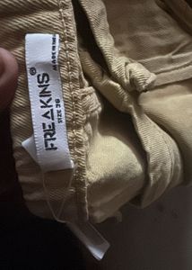 Women’s Beige Wide-Leg Cotton Pants