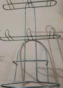 Set of 3 Smoked Glass Cups &amp; Saucers with stand