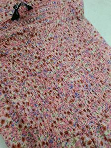 Pink Floral Smocked Dress