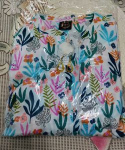 3-Piece Floral Print Co-ord Set With Earrings