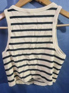 H&amp;M Olive Ribbed Tank Top