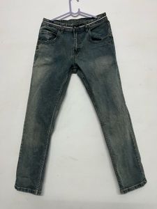 Men's Washed Denim Jeans