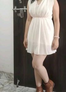 Cream Mini Dress