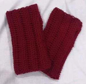 Burgundy Knit Arm Warmers