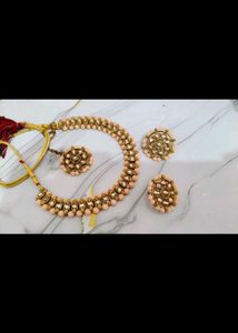 peach colour choker set