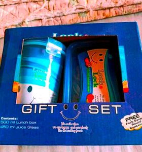 Gift set tiffin box and bottle