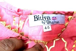 Peach Kurta Set for 4-5 yr old girl