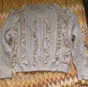 Chic Ruffle Knit Sweater