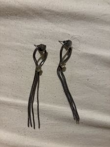 Chic Dangle Earrings with Rhinestones